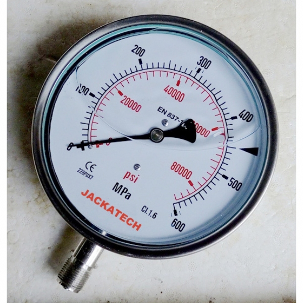 杰瑞特Y-150 600Mpa不銹鋼耐震高壓壓力表