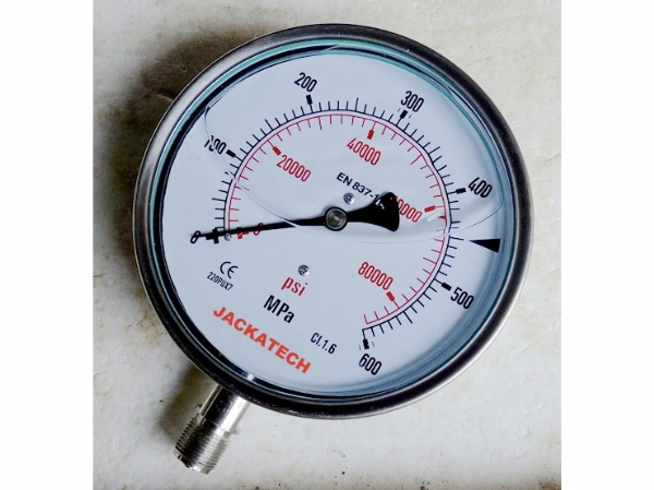 杰瑞特Y-150 600Mpa不銹鋼耐震高壓壓力表